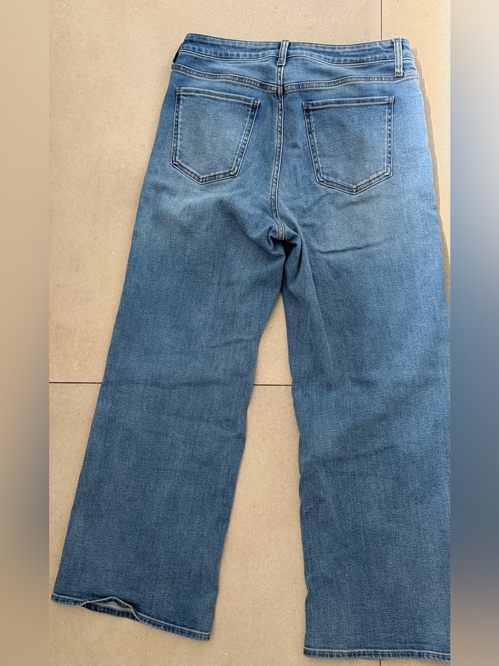 Quince women’s blue stretch high rise wide leg jeans size 31 - Picture 2 of 7